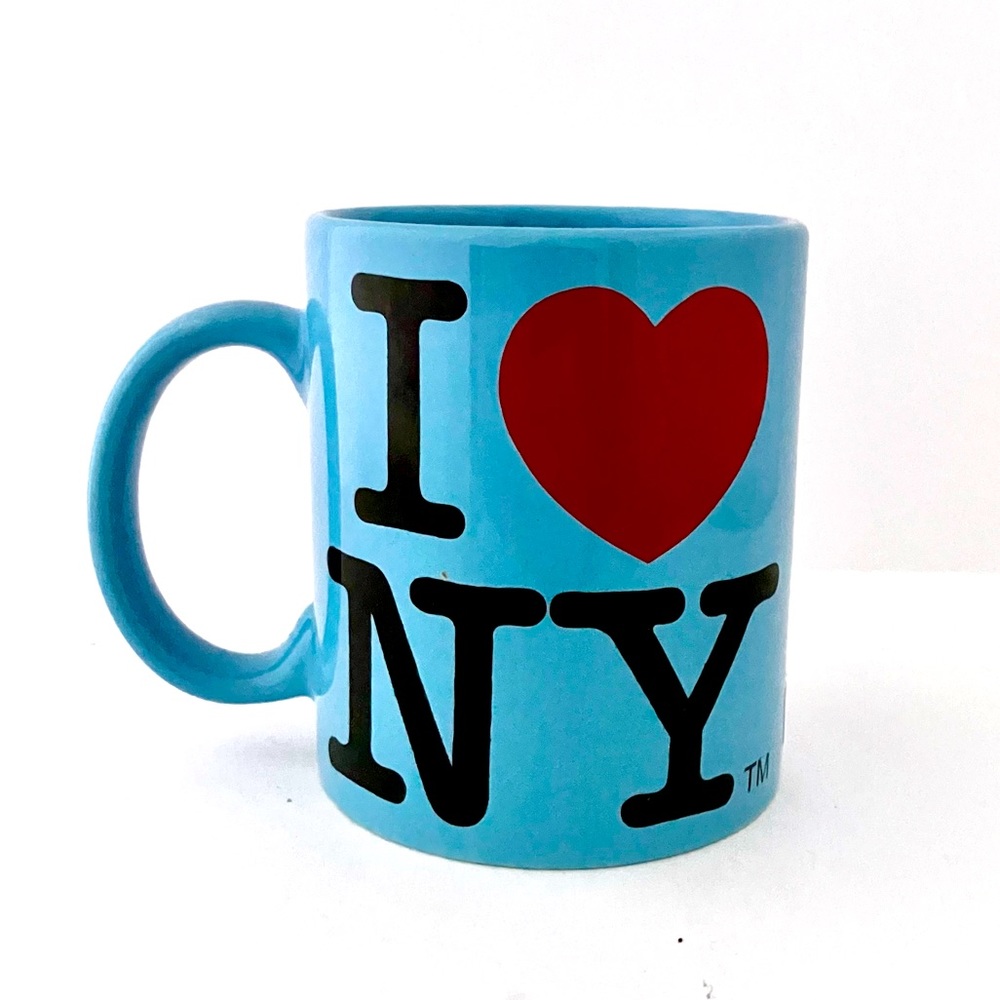 I Love NY Light  Blue Coffee Cup Mug, New ILNY Souvenir